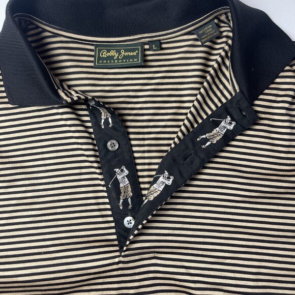 Bobby Jones Polo Shirt Mens Large Short Sleeve Golf Made in Italy - Picture 6 of 13